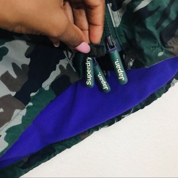 SUPERDRY Camo Print Faux Fur Professional The Parka Hooded Jacket Size XS - Picture 11 of 15